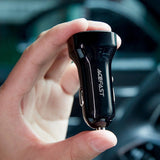 Incarcator auto Acefast (B4), cu Afisaj digital, Incarcare rapida, USB, Type-C, 66W, negru