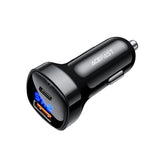 Incarcator auto Acefast (B4), cu Afisaj digital, Incarcare rapida, USB, Type-C, 66W, negru