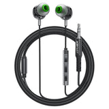 Casti cu Fir Acefast (L4), 3.5mm Jack, In-Ear, Control Integrat, Flexibil, 1.2m, Negru