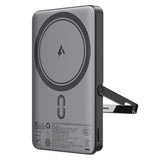 Baterie Externa Acefast Magnetic Wireless (M16-5000), cu Pliabil Stand, USB-C Port, 5000mAh, PD18W, Indicator LED, Negru