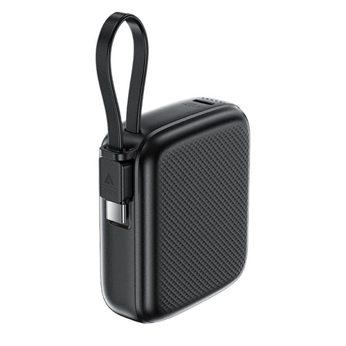 Baterie Externa Acefast (M15-10000), cu Type-C Cable + Port, 10000mAh, 38.5Wh, PD20W, Indicator LED, Negru