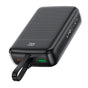 Baterie Externa Acefast (M14-20000), cu Integrat Cable, Type-C, USB, 20000mAh, 38.5Wh, PD22.5W, Afisaj LED, Negru