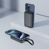 Baterie Externa Acefast Magnetic (M11-10000), Type-C, 10000mAh, 38.5Wh, PD30W, Qi2 Certified, Indicator LED, Negru