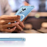 Husa pentru Honor X8c, Techsuit Shockproof Clear Silicone MagSafe, transparenta