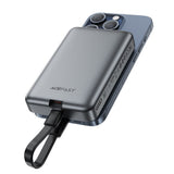 Baterie Externa Acefast Wireless Magnetic (M10-10000), cu Type-C Cablu, 0.1m, 2x USB-C, 10000mAh, 30W, Indicator LED