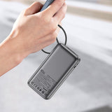 Baterie Externa Acefast (M7-10000), cu Type-C Cable, USB-C, USB, 10000mAh, 30W, Afisaj Digital, Dirt-Resistant, Negru