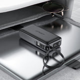 Baterie Externa Acefast (M7-10000), cu Type-C Cable, USB-C, USB, 10000mAh, 30W, Afisaj Digital, Dirt-Resistant, Negru