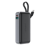 Baterie Externa Acefast (M7-10000), cu Type-C Cable, USB-C, USB, 10000mAh, 30W, Afisaj Digital, Dirt-Resistant, Negru