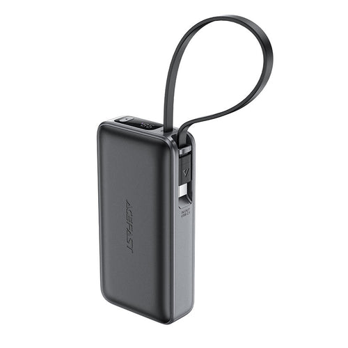 Baterie Externa Acefast (M7-10000), cu Type-C Cable, USB-C, USB, 10000mAh, 30W, Afisaj Digital, Dirt-Resistant, Negru