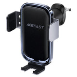 Suport auto Acefast cu Incarcare Wireless (D39), pentru Grila ventilatie, cu Solar Panel, Baterie, Automatic Arms, negru
