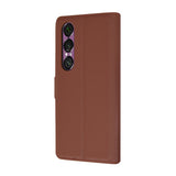Husa pentru Sony Xperia 1 VI, Techsuit Leather Folio, maro