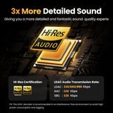 Casti wireless UGREEN HiTune H6 Pro WS203 (35873), Bluetooth 5.3, Adaptive ANC, Spatial Sound, Hi-Res, IPX5, alb