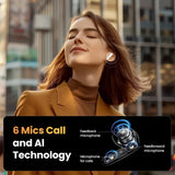 Casti wireless UGREEN HiTune H6 Pro WS203 (35873), Bluetooth 5.3, Adaptive ANC, Spatial Sound, Hi-Res, IPX5, alb