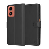 Husa pentru Motorola Moto G04, Techsuit Leather Folio, maro