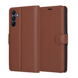 Husa pentru Samsung Galaxy A15 4G, Techsuit Leather Folio, maro