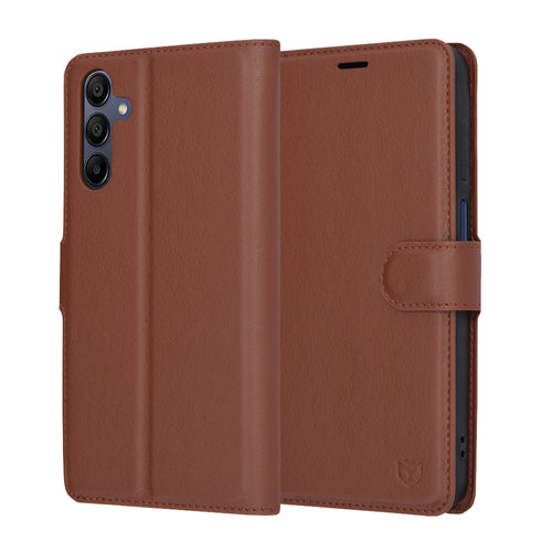 Husa pentru Samsung Galaxy A15 4G, Techsuit Leather Folio, maro