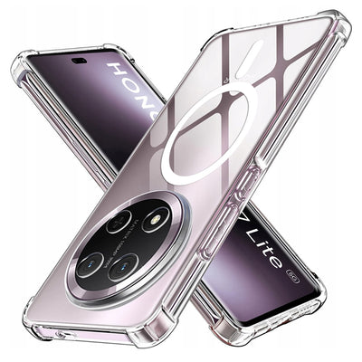 Husa pentru Honor X9c, Techsuit Shockproof Clear Silicone MagSafe, transparenta