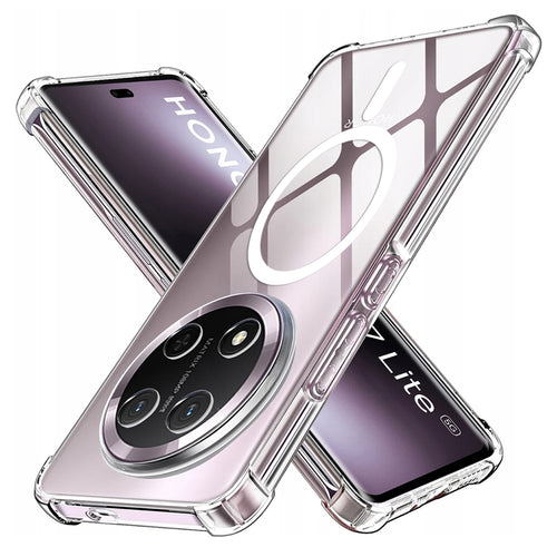 Husa pentru Honor X9c, Techsuit Shockproof Clear Silicone MagSafe, transparenta