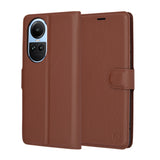 Husa pentru OPPO Reno10, Techsuit Leather Folio, maro