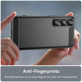 Husa pentru Sony Xperia 1 VII, Techsuit Carbon Silicone, negru