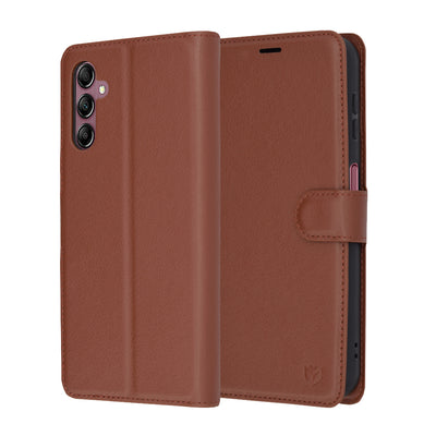 Husa pentru Samsung Galaxy A14 5G, Techsuit Leather Folio, maro