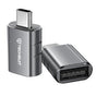 Adaptor Techsuit Premium OTG Adapter Slatevolt (A10), USB 3.0 to Type-C, 5Gbps, 3A, Zinc Alloy