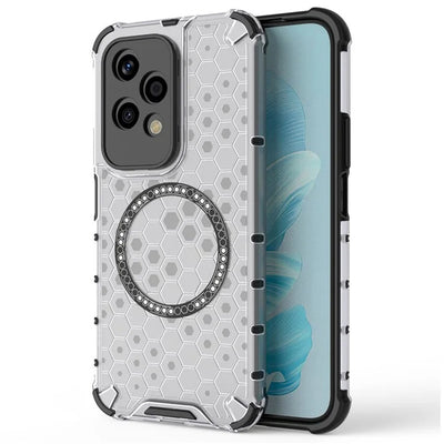 Husa pentru Honor 200 Lite, Techsuit HoneyComb Shield MagSafe, alb