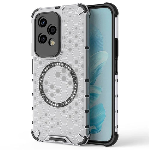 Husa pentru Honor 200 Lite, Techsuit HoneyComb Shield MagSafe, alb