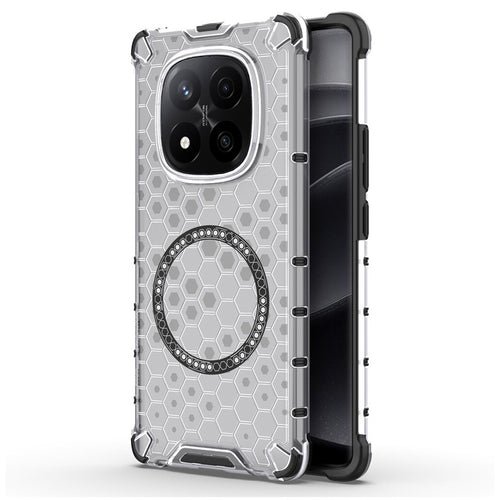 Husa pentru Xiaomi Redmi Note 14 Pro+ 5G, Techsuit HoneyComb Shield MagSafe, alb