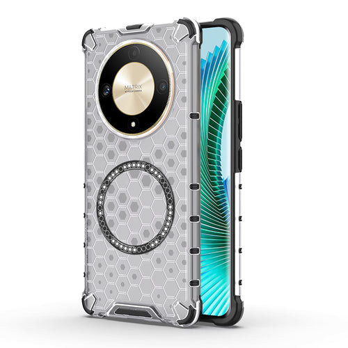 Husa pentru Honor Magic6 Lite, Techsuit HoneyComb Shield MagSafe, alb