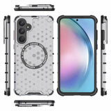 Husa pentru Samsung Galaxy A35 5G, Techsuit HoneyComb Shield MagSafe, alb