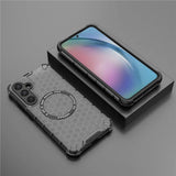 Husa pentru Samsung Galaxy A35 5G, Techsuit HoneyComb Shield MagSafe, alb