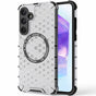 Husa pentru Samsung Galaxy A55 5G, Techsuit HoneyComb Shield MagSafe, alb