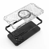 Husa pentru Samsung Galaxy A55 5G, Techsuit HoneyComb Shield MagSafe, alb