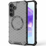 Husa pentru Samsung Galaxy A55 5G, Techsuit HoneyComb Shield MagSafe, alb