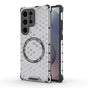Husa pentru Samsung Galaxy S25 Ultra, Techsuit HoneyComb Shield MagSafe, alb