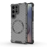 Husa pentru Samsung Galaxy S25 Ultra, Techsuit HoneyComb Shield MagSafe, alb