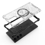Husa pentru Samsung Galaxy S25 Ultra, Techsuit HoneyComb Shield MagSafe, alb
