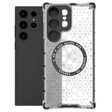 Husa pentru Samsung Galaxy S25 Ultra, Techsuit HoneyComb Shield MagSafe, alb