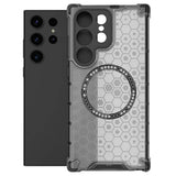 Husa pentru Samsung Galaxy S25 Ultra, Techsuit HoneyComb Shield MagSafe, alb