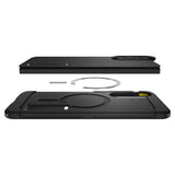 Husa pentru Samsung Galaxy S25 Edge, Spigen Tough Armor MagSafe (ACS09422), negru