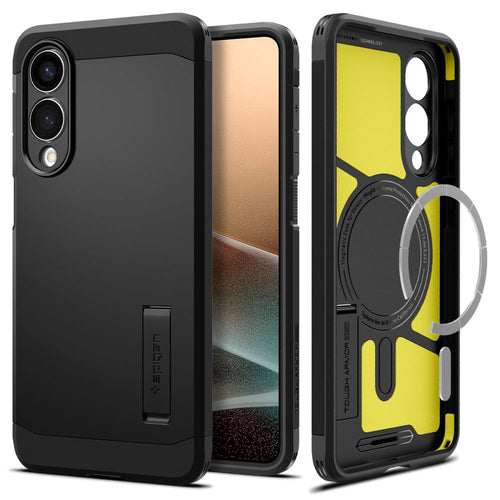 Husa pentru Samsung Galaxy S25 Edge, Spigen Tough Armor MagSafe (ACS09422), negru