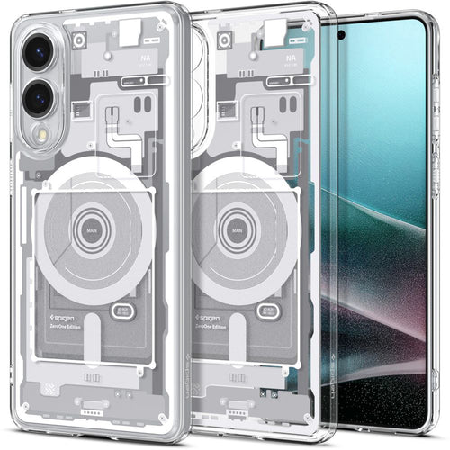 Husa pentru Samsung Galaxy S25 Edge, Spigen Ultra Hybrid Zero One MagSafe (ACS09417), alb
