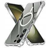 Husa pentru Samsung Galaxy S23 Ultra, Techsuit Shockproof Clear Silicone MagSafe, transparenta