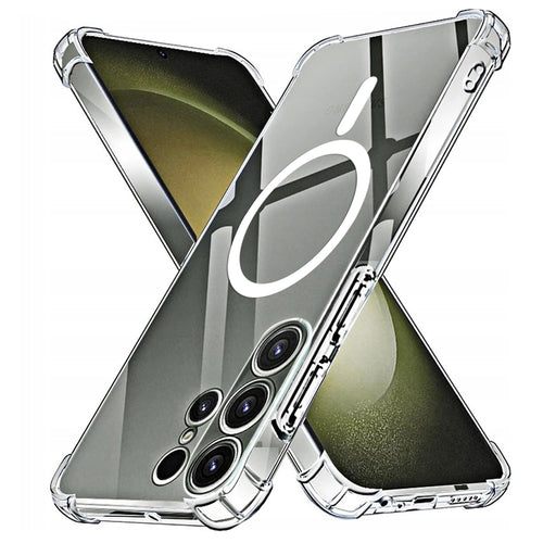 Husa pentru Samsung Galaxy S23 Ultra, Techsuit Shockproof Clear Silicone MagSafe, transparenta