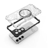 Husa pentru Samsung Galaxy S24, Techsuit HoneyComb Shield MagSafe, alb