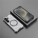 Husa pentru Samsung Galaxy S24, Techsuit HoneyComb Shield MagSafe, alb