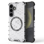 Husa pentru Samsung Galaxy S24, Techsuit HoneyComb Shield MagSafe, alb