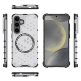 Husa pentru Samsung Galaxy S24, Techsuit HoneyComb Shield MagSafe, alb