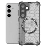 Husa pentru Samsung Galaxy S24, Techsuit HoneyComb Shield MagSafe, alb